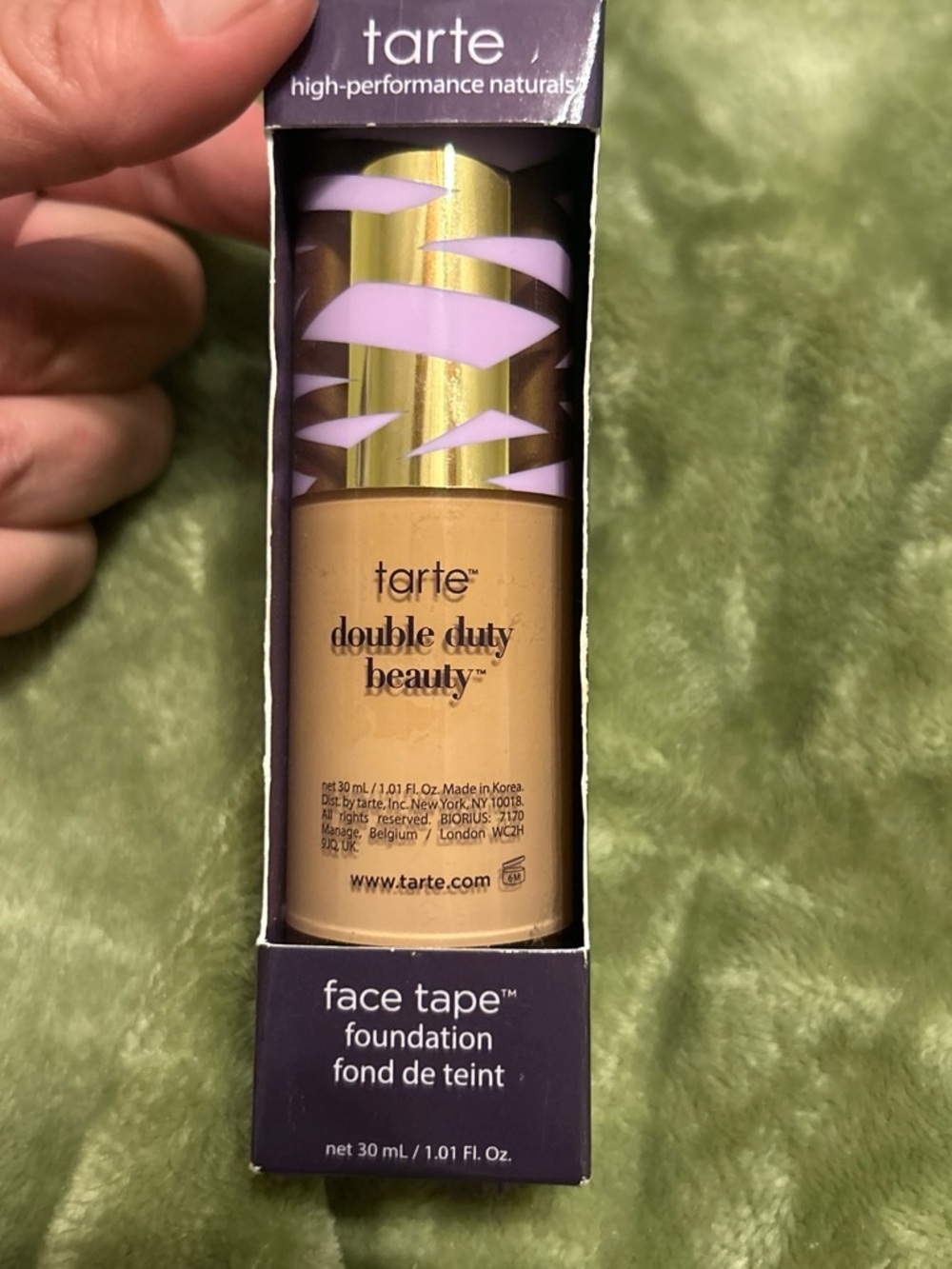 tarte Double Duty Beauty Face Tape Foundation — Cream Beige with Gold Accents